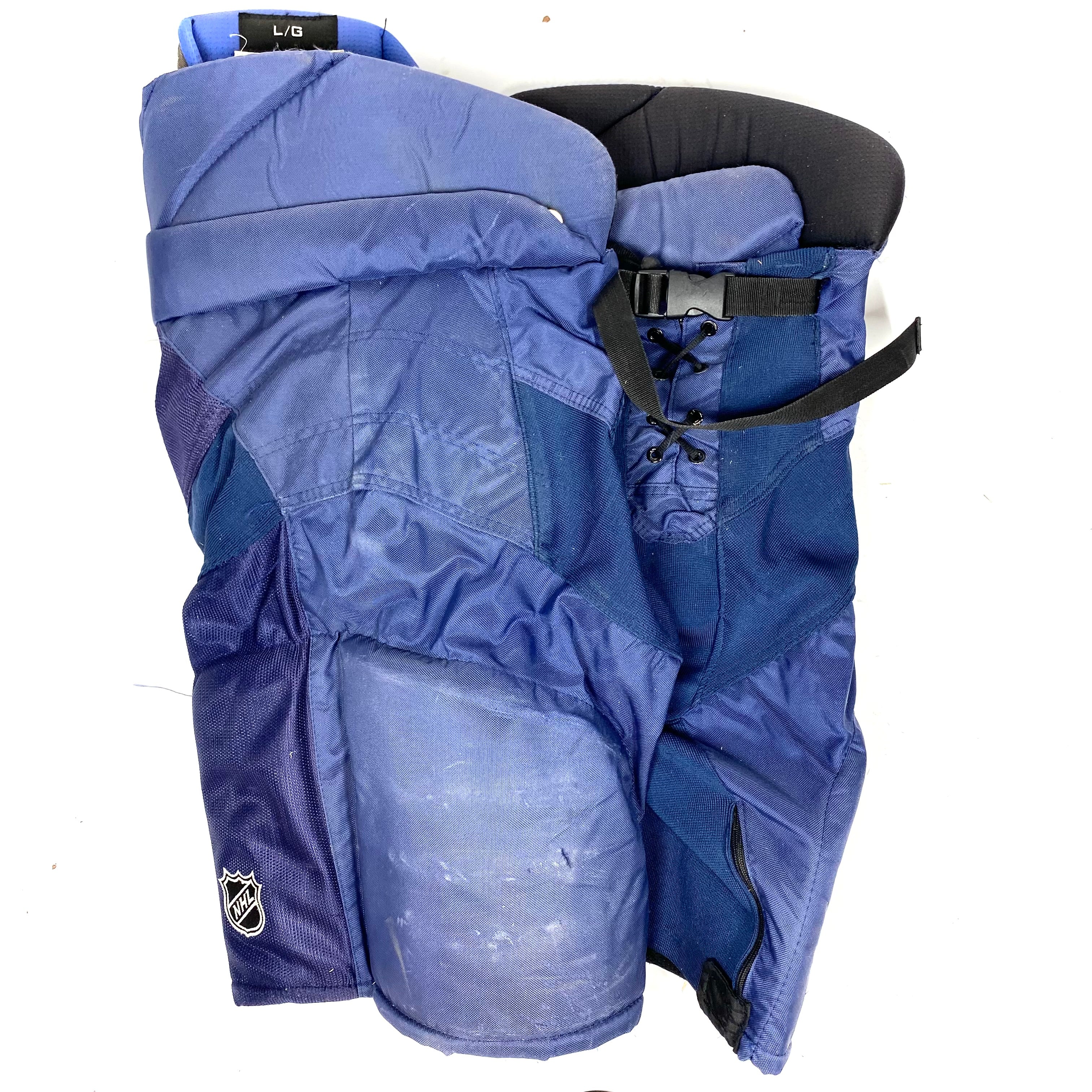 Bauer Nexus - Pantalon de hockey d'occasion NHL Pro Stock - Capitals de Washington (bleu marine)